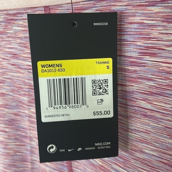 Brand New Nike Pro Dri-Fit Tight Fit Crop Length Training Pink Multi Leggings - Picture 7 of 13